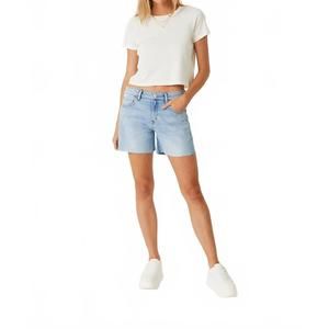 NEW LEVEL99 cooper raw hem shorts in sunbleach blue